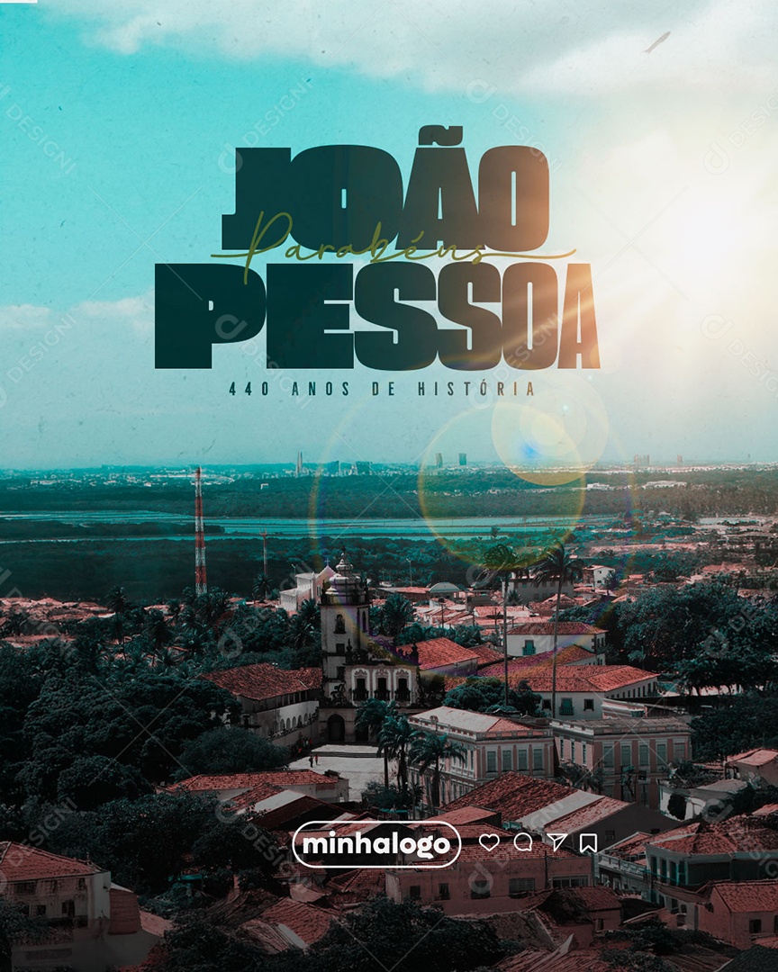 Aniversário de João Pessoa 05 de Agosto Social Media PSD Editável