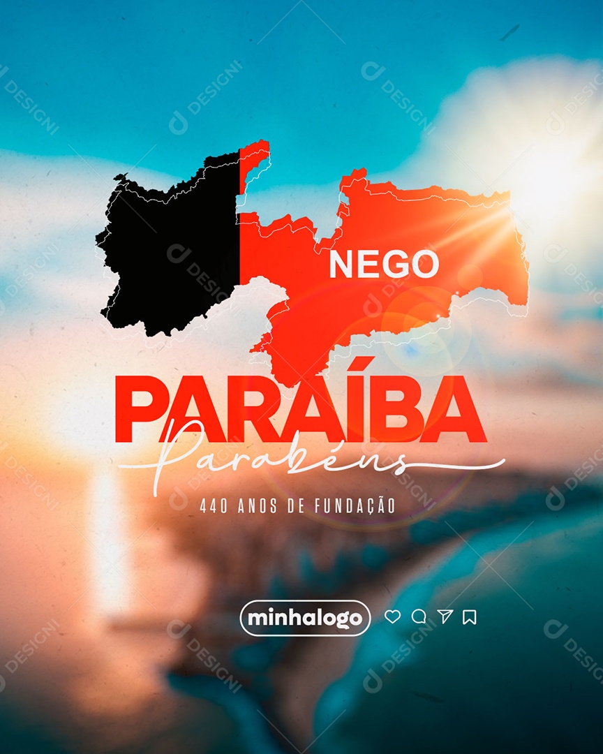 Dia do Aniversário de Fundação da Paraíba 05 de Agosto Social Media PSD Editável