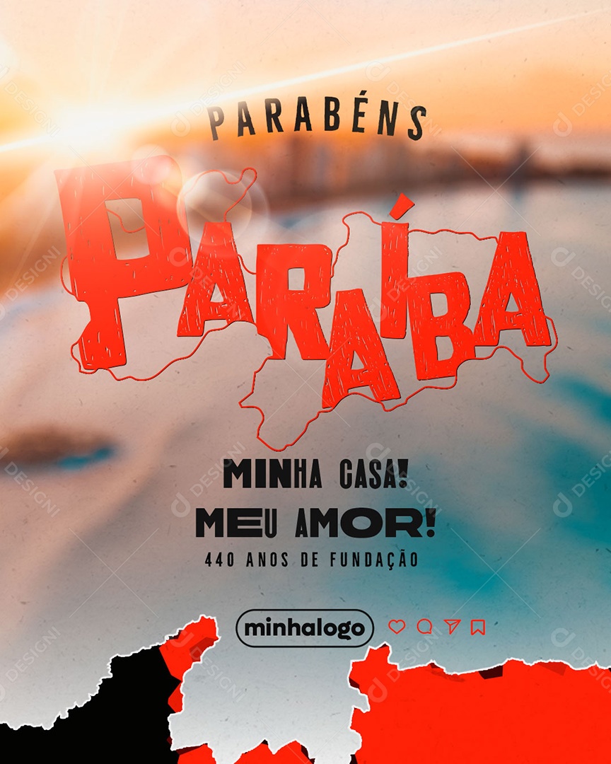 Dia do Aniversário de Fundação da Paraíba 05 de Agosto Social Media PSD Editável