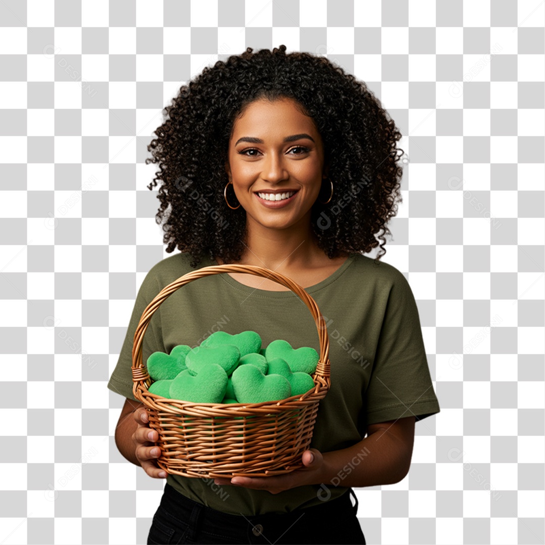 Mulher em Campanha de Conscientização Setembro Verde PNG Transparente