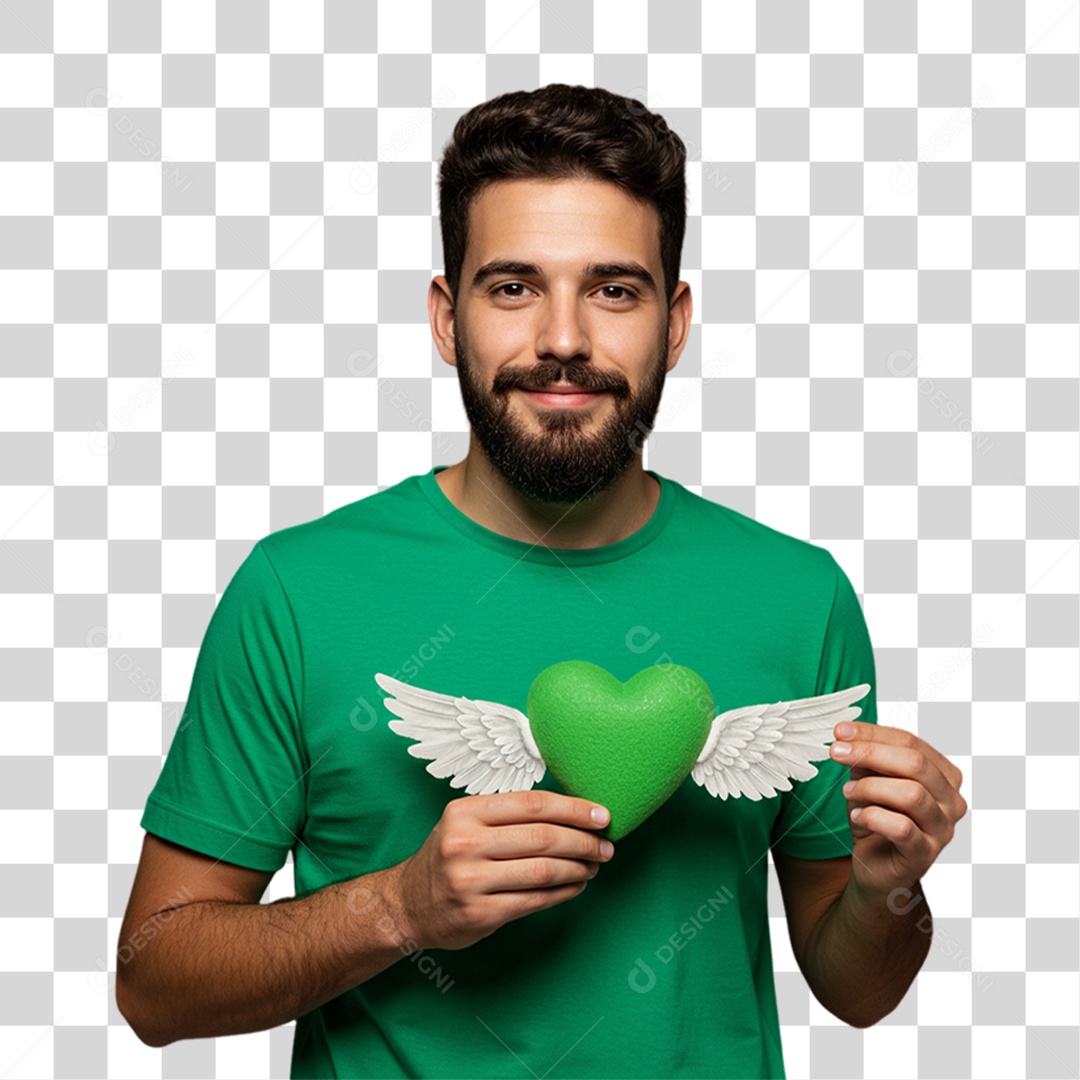 Homem Campanha de Conscientização Setembro Verde PNG Transparente