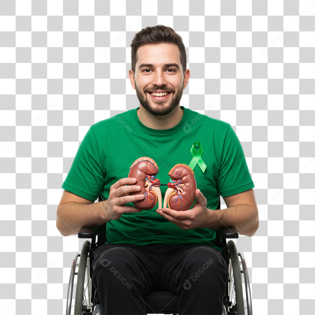 Homem Campanha de Conscientização Setembro Verde PNG Transparente