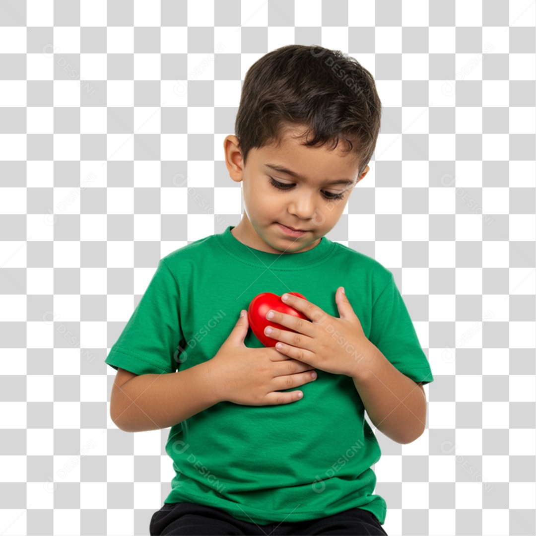 Criança em Campanha de Conscientização Setembro Verde PNG Transparente