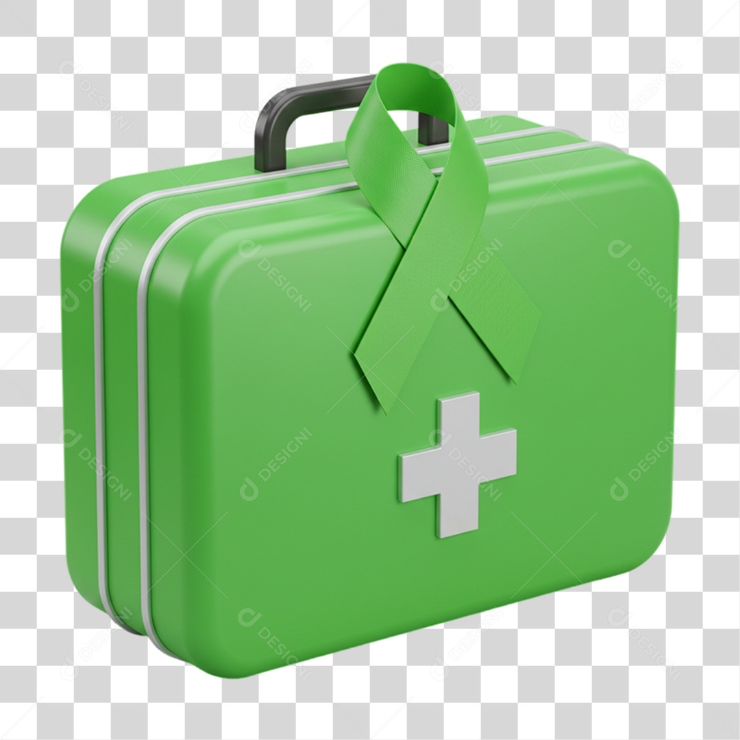 Caixa de Primeiro Socorros Campanha de Conscientização Setembro Verde PNG Transparente