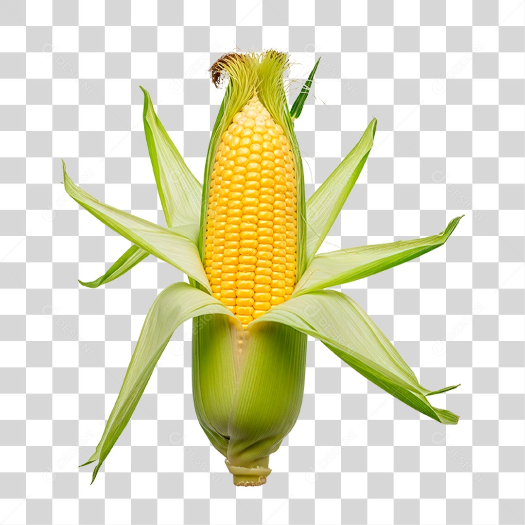 Espiga de Milho Verde PNG Transparente