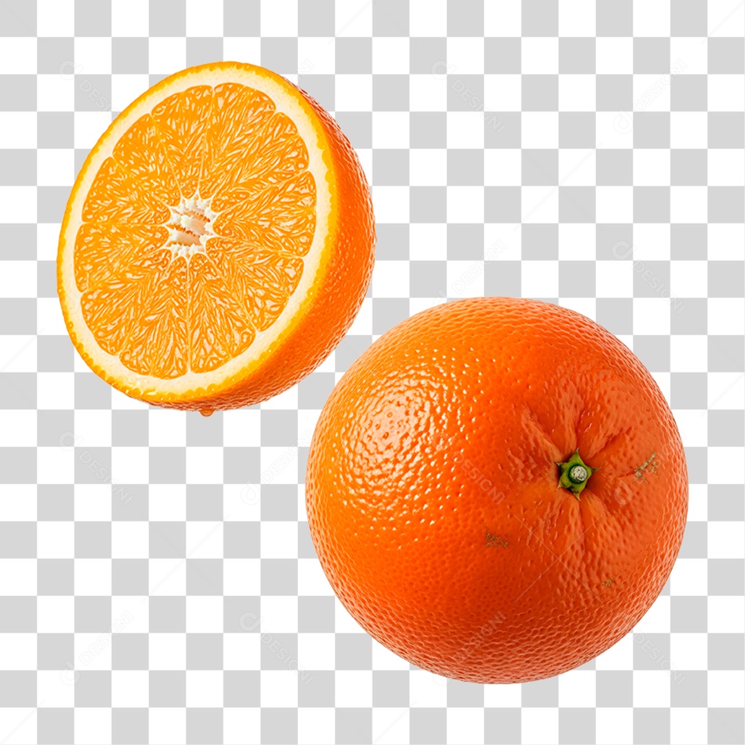 Laranja Fatiada PNG Transparente