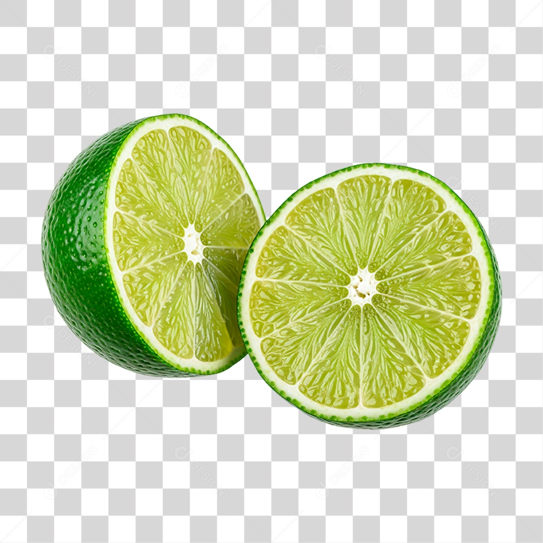 Limão Partido ao Meio PNG Transparente