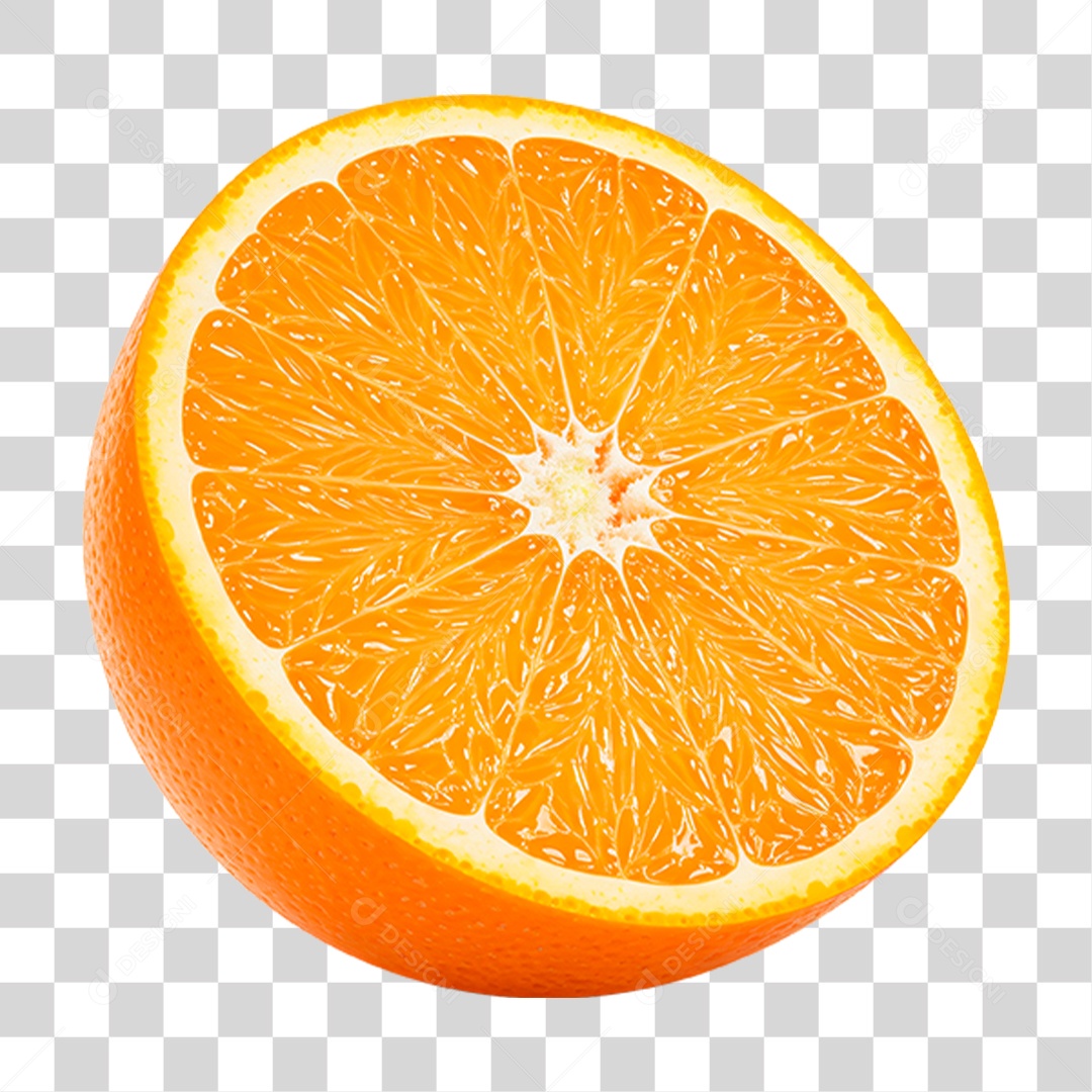 Laranja Partida Ao Meio PNG Transparente