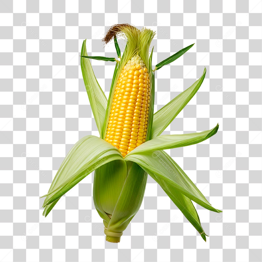 Espiga de Milho Verde PNG Transparente