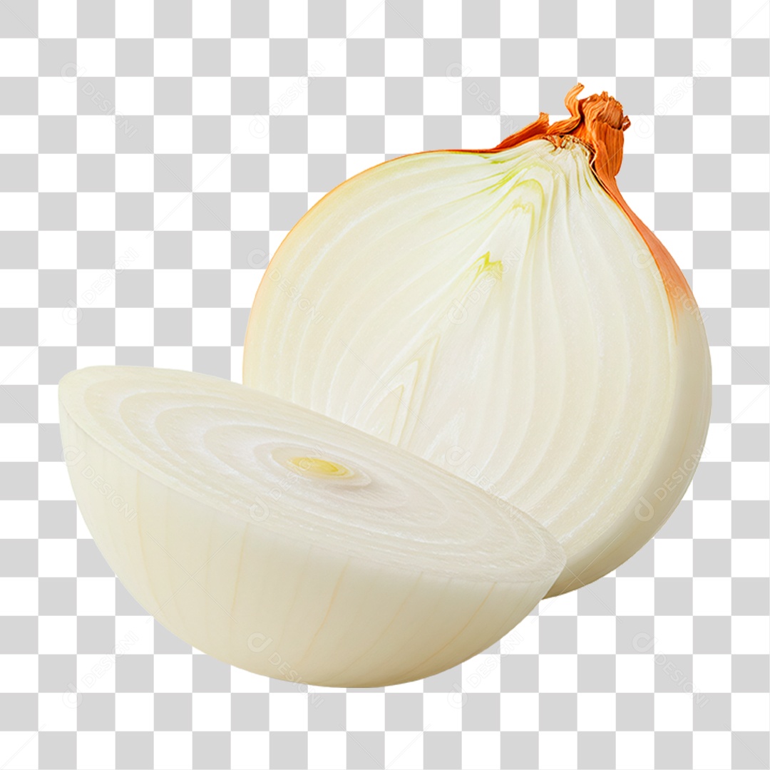 Cebola Partida ao Meio PNG Transparente