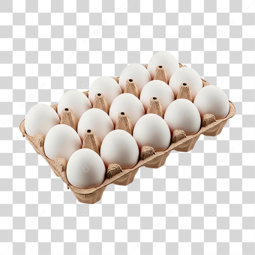 Embalagem de Ovos Brancos PNG Transparente