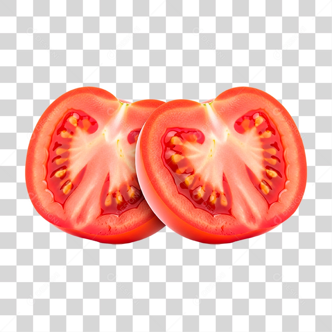 Tomate Partido ao Meio PNG Transparente