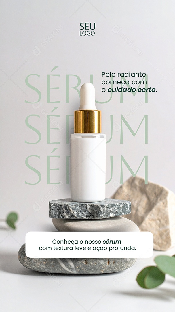 Social Media Sérum Skincare PSD Editável