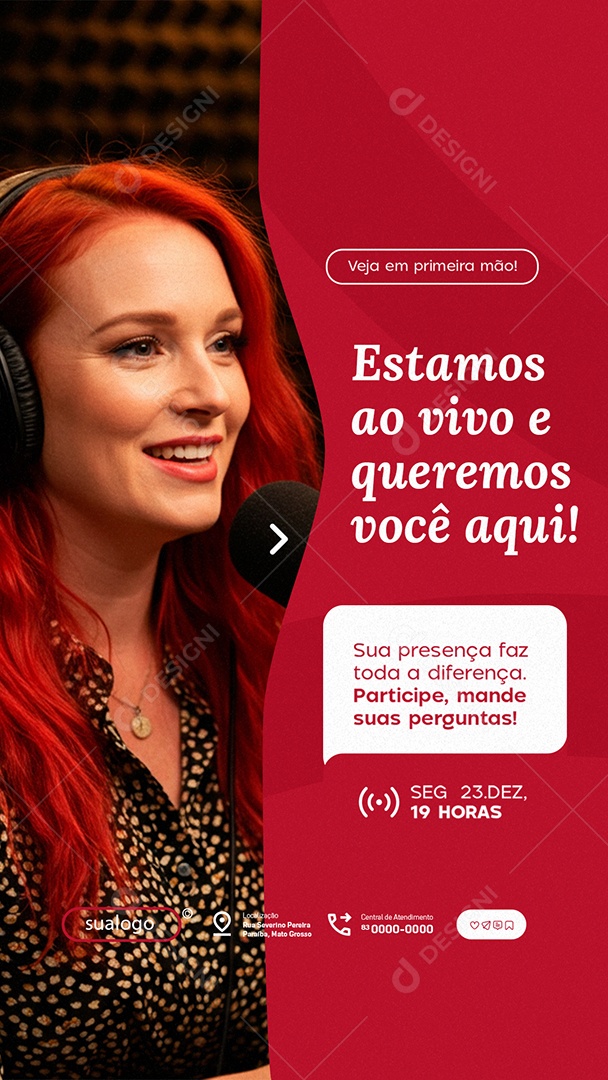 Story Lives Veja em Primeira Mão Social Media PSD Editável