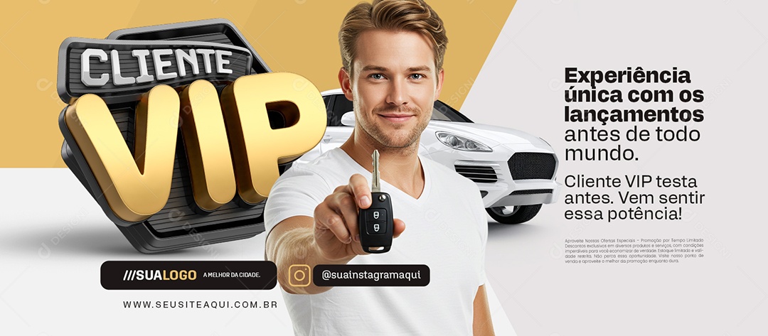 Banner Cliente Vip Concessionária Experiência Única com Os Lançamentos Social Media PSD Editável