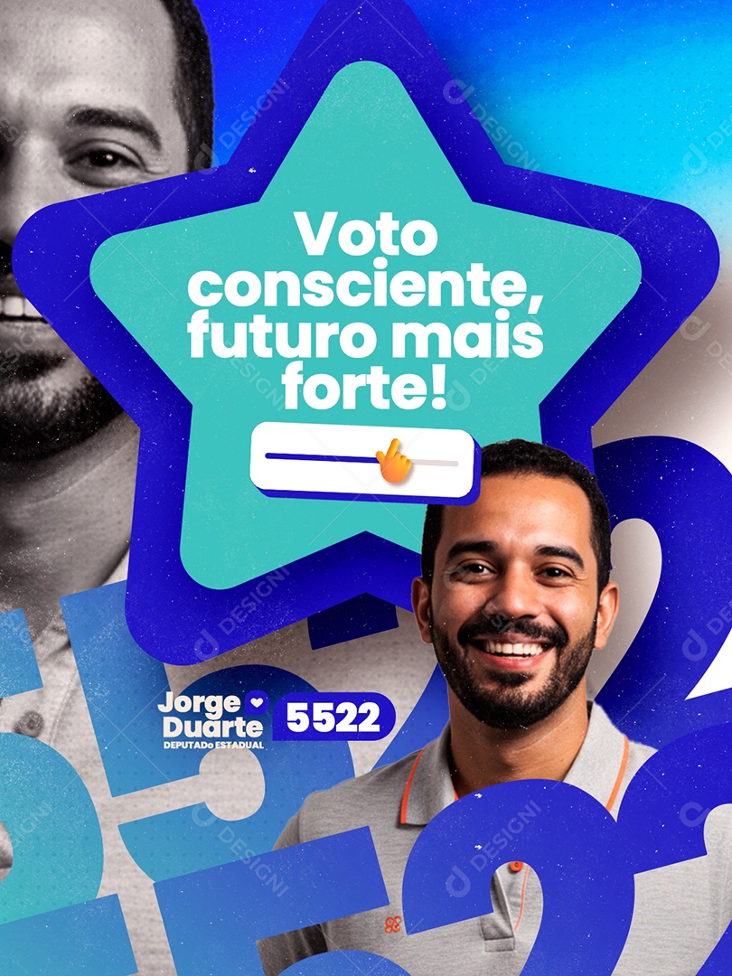 Deputado Federal Jorge Duarte Voto Consciente Futuro Mais Forte Social Media PSD Editável