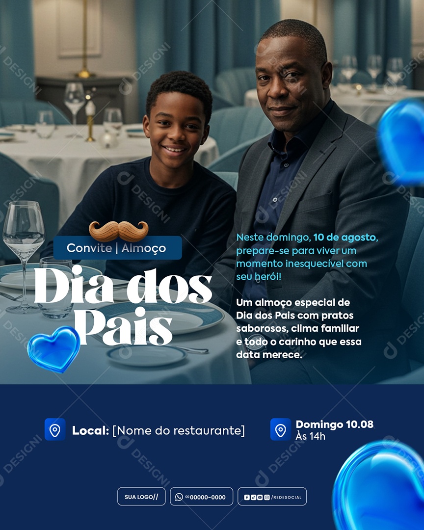 Story Feliz Dia Dos Pais Almoço Social Media PSD Editável