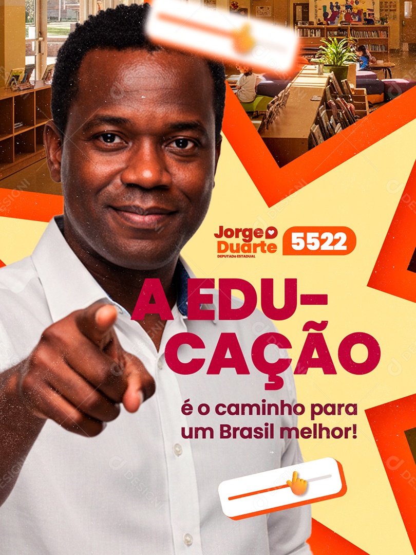 Deputado Federal Jorge Duarte A Educação Social Media PSD Editável