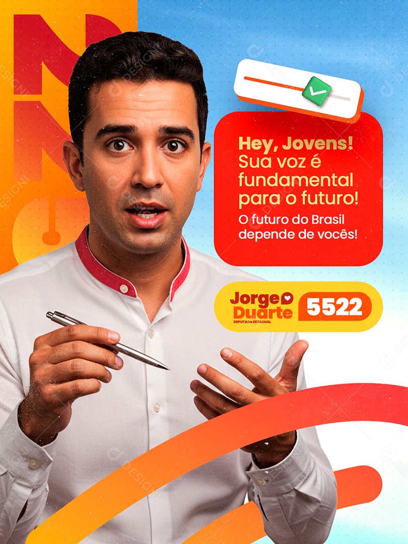 Deputado Federal Jorge Duarte O Futuro do Brasil Depende de Vocês Social Media PSD Editável