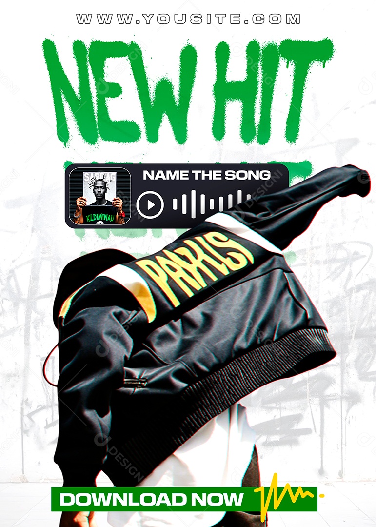 Social Media Lançamento de Música Novo sucesso PSD Editável