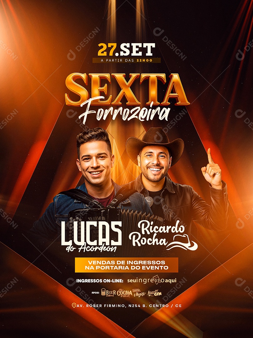 Flyer Sexta Forrozeira Social Media PSD Editável