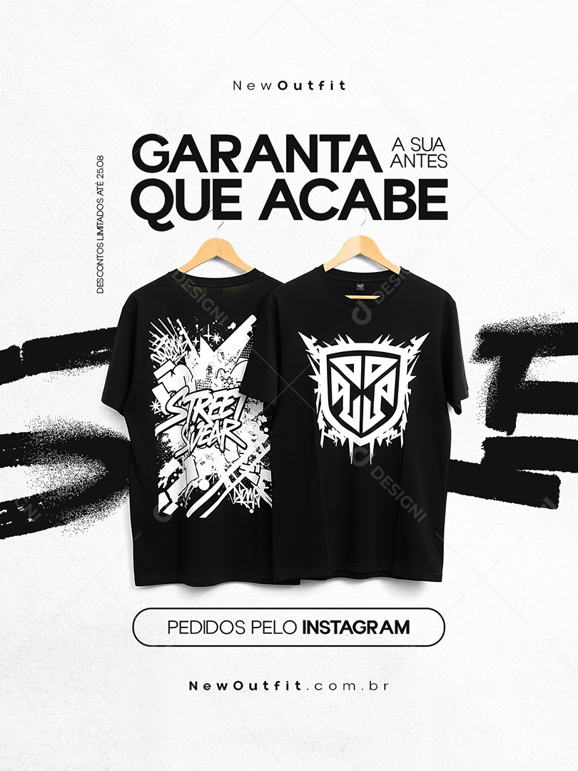Camisetaria Garanta a Sua Antes Que Acabe Social Media PSD Editável