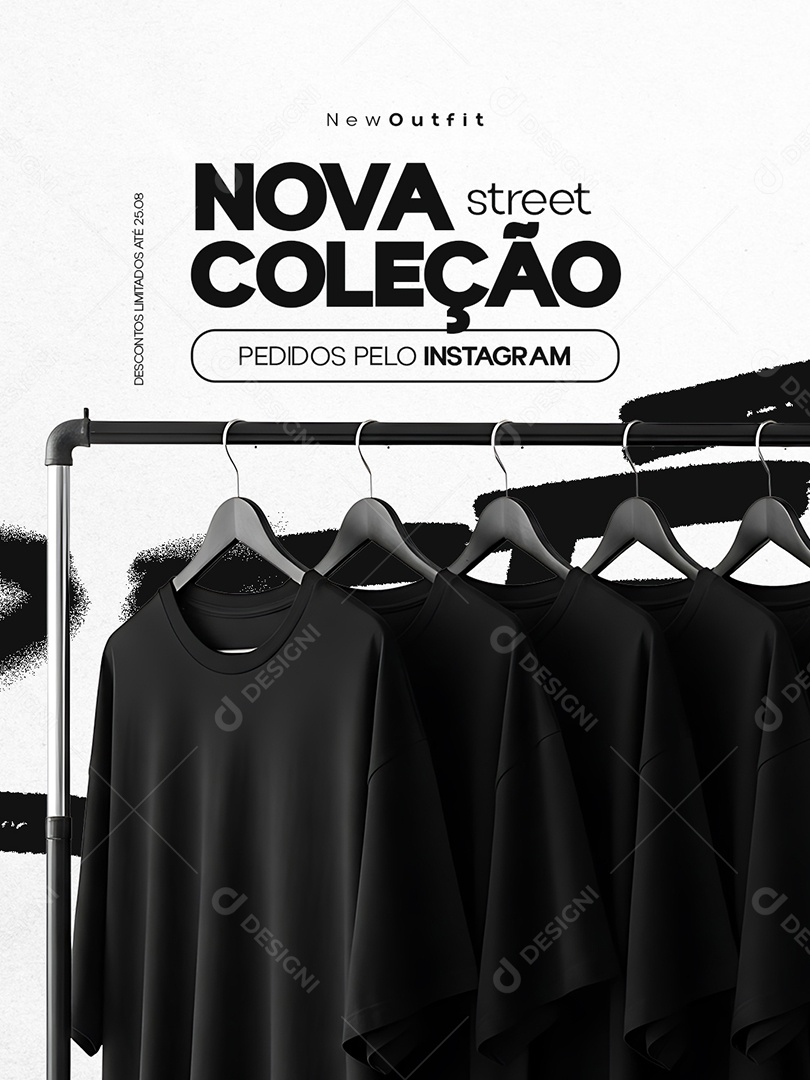 Camisetaria Nova Coleção Street Social Media PSD Editável