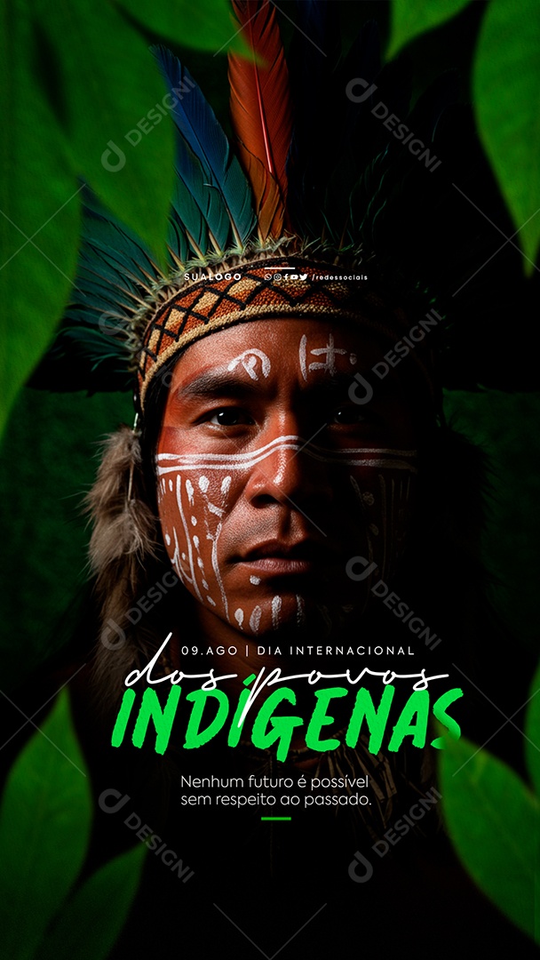 Story Dia Internacional dos Povos Indígenas 9 de Agosto Social Media PSD Editável
