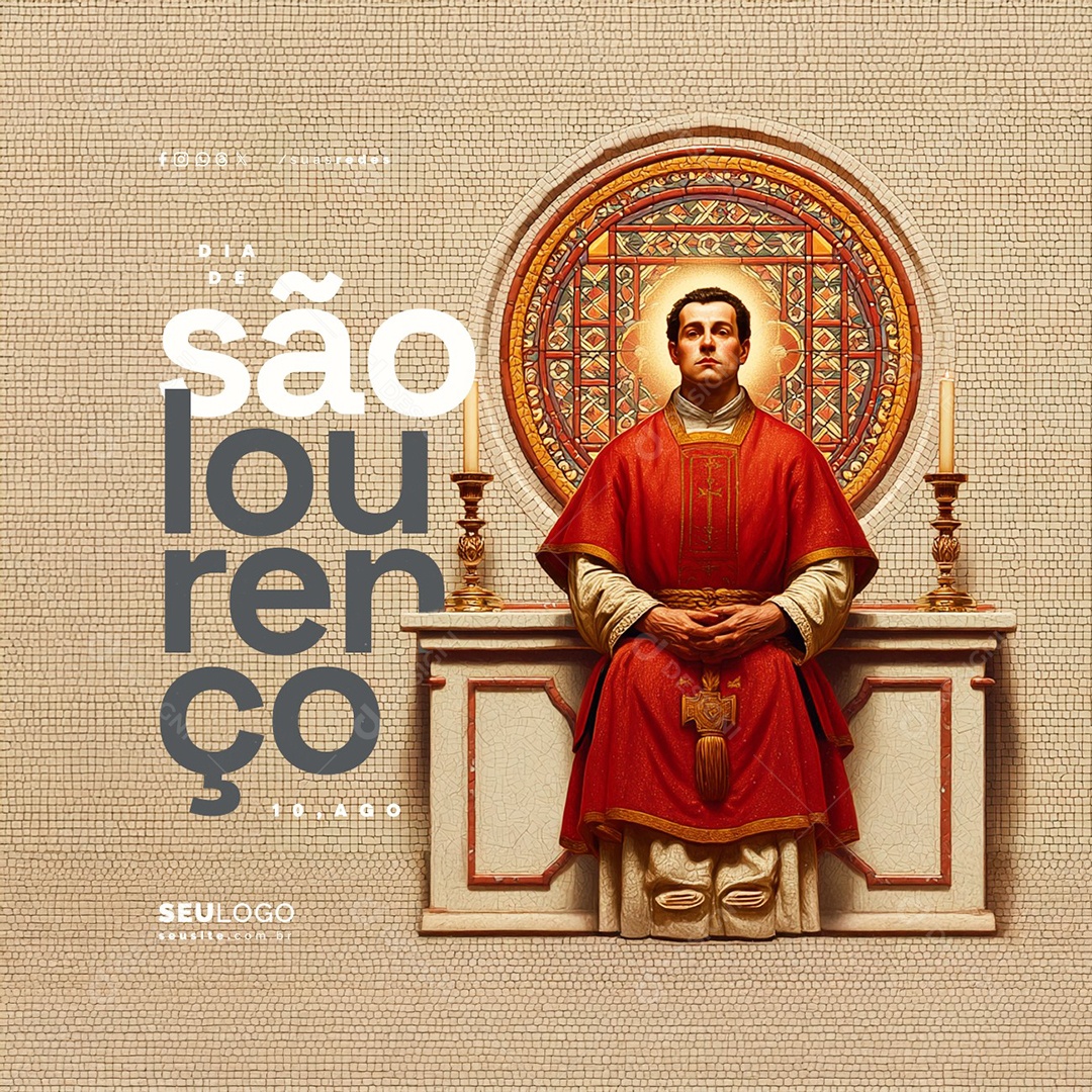 Dia de São Lourenço 10 de Agosto Social Media PSD Editável
