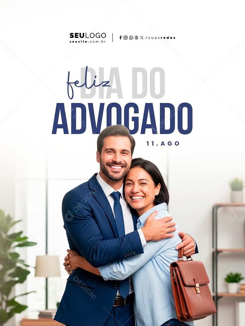 Feliz Dia do Advogado 11 de Agosto Social Media PSD Editável
