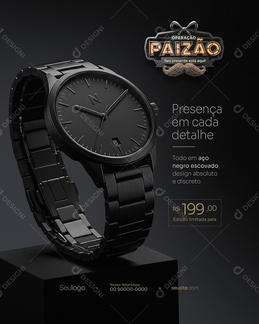 Operação Paizão Presença Em Cada Detalhe Social Media PSD Editável