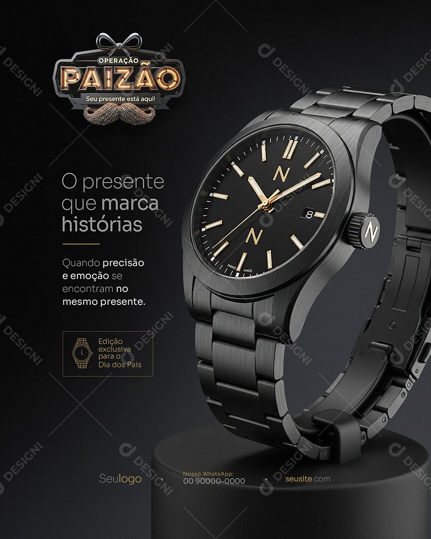 Operação Paizão O Presente Que Marca Hístórias Social Media PSD Editável