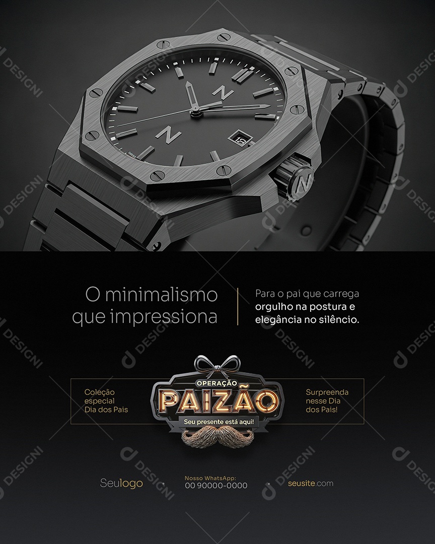 Operação Paizão O Minimalismo Que Impressiona Social Media PSD Editável