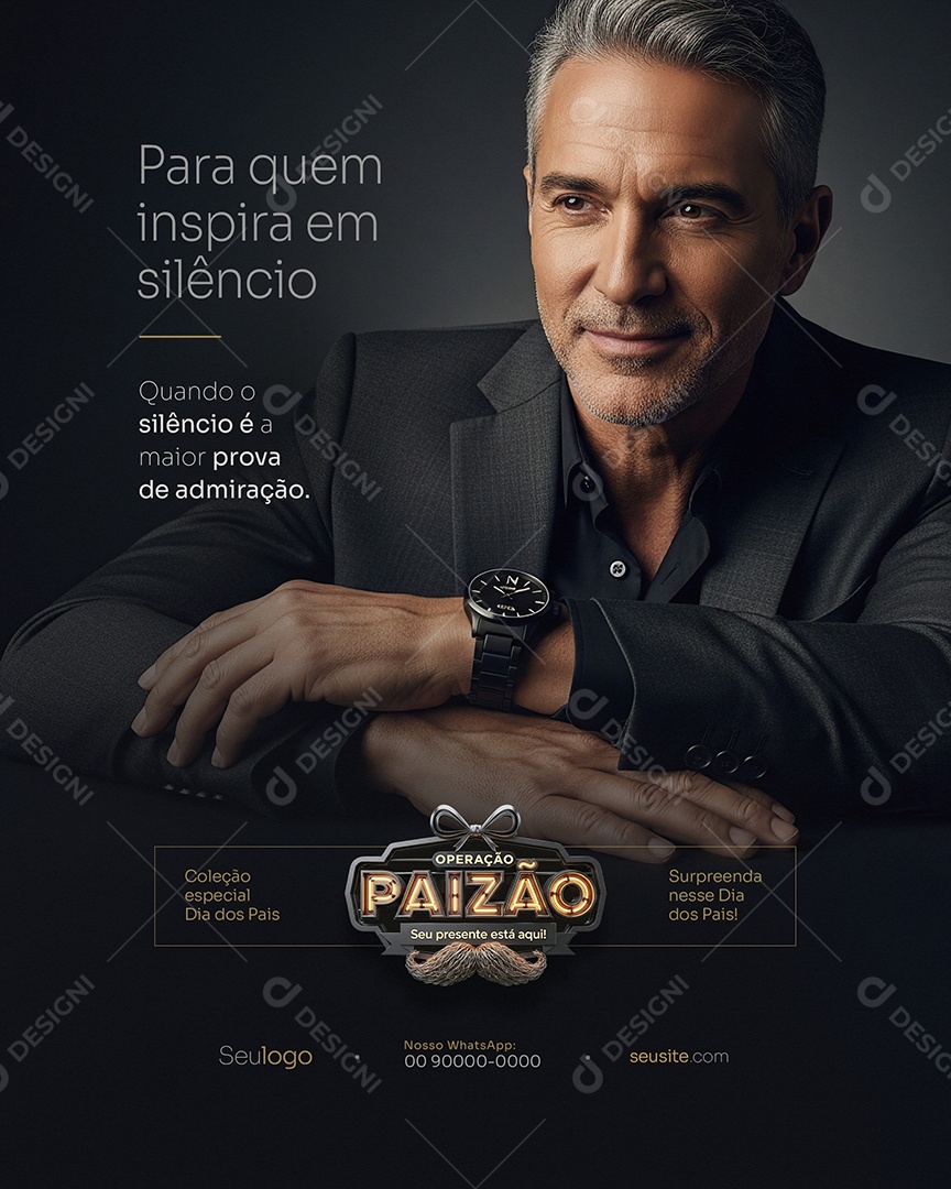 Operação Paizão Para Quem Inspira Em Silêncio Social Media PSD Editável