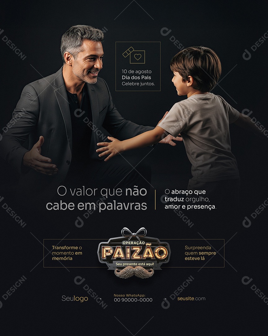 Operação Paizão O Valor Que Não Cabe Em Palavras Social Media PSD Editável