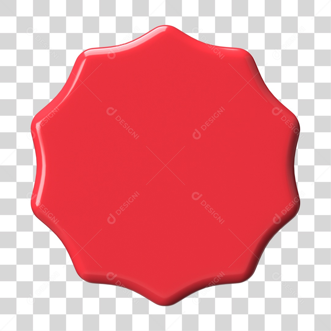 Elemento 3D Selo Forma PNG Transparente