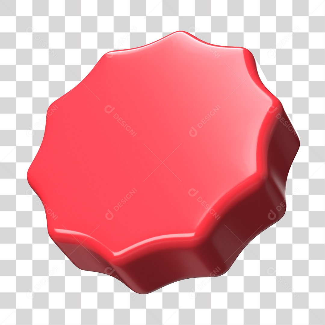 Elemento 3D Selo Forma PNG Transparente