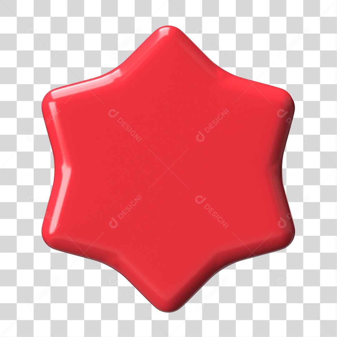 Elemento 3D Selo Forma PNG Transparente