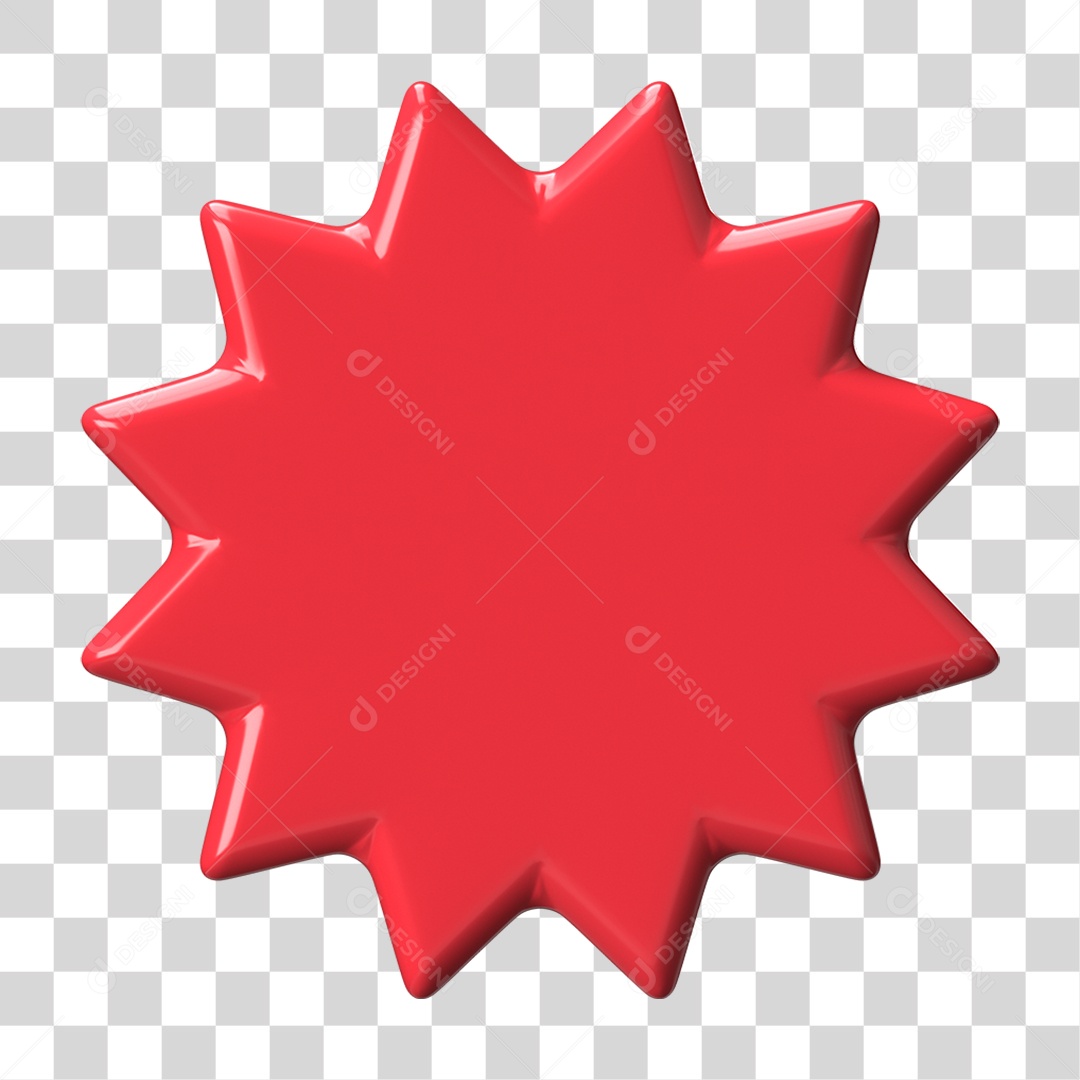 Elemento 3D Selo Forma PNG Transparente