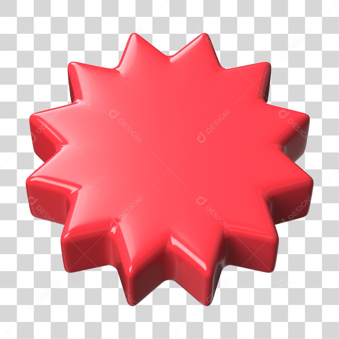 Elemento 3D Selo Forma PNG Transparente