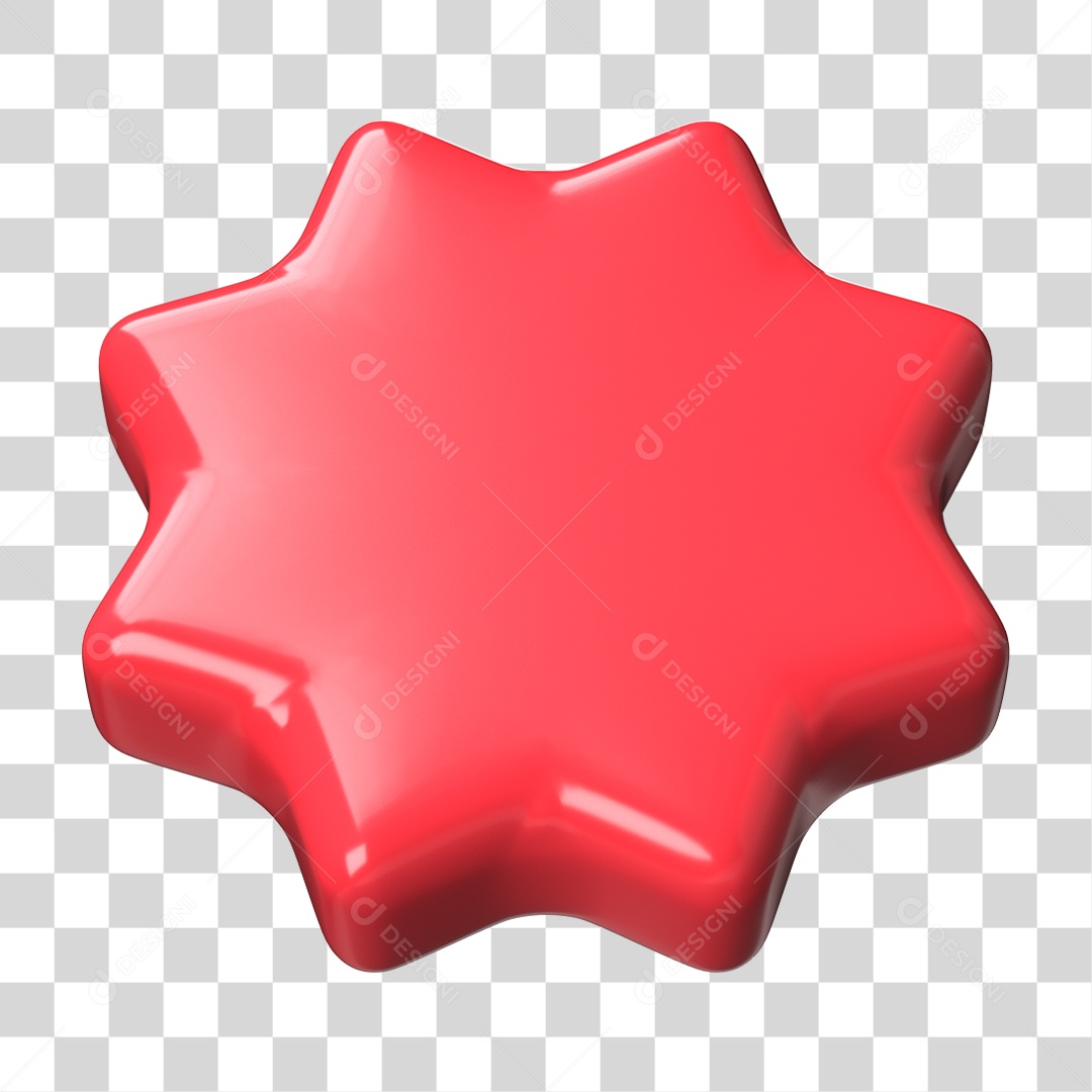 Elemento 3D Selo Forma PNG Transparente
