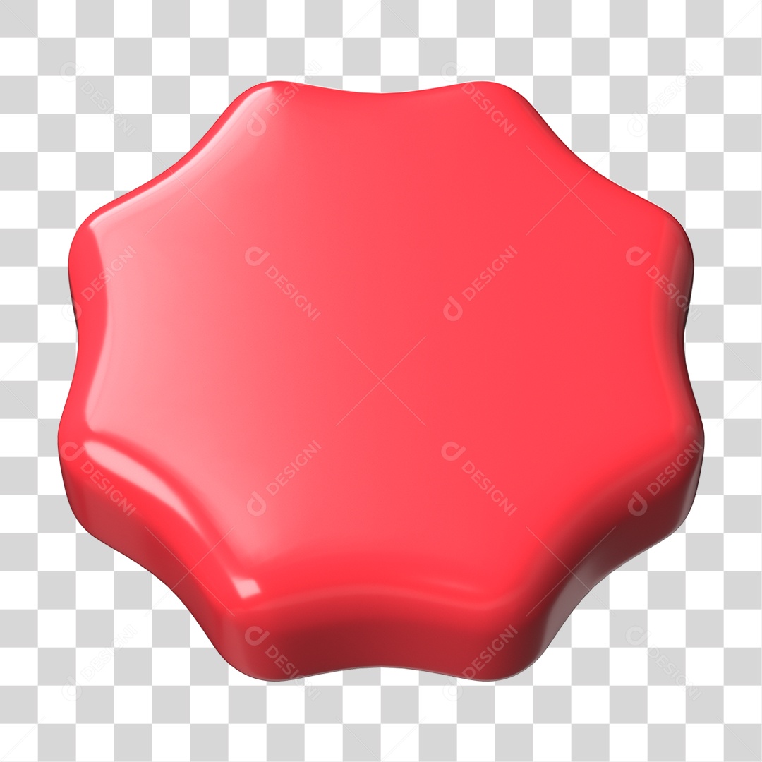 Elemento 3D Selo Forma PNG Transparente