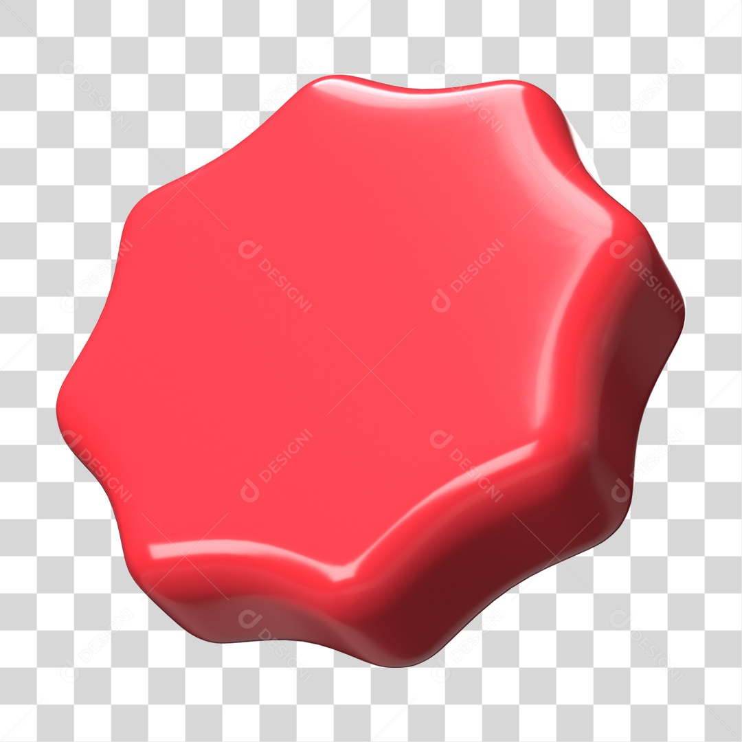 Elemento 3D Selo Forma PNG Transparente
