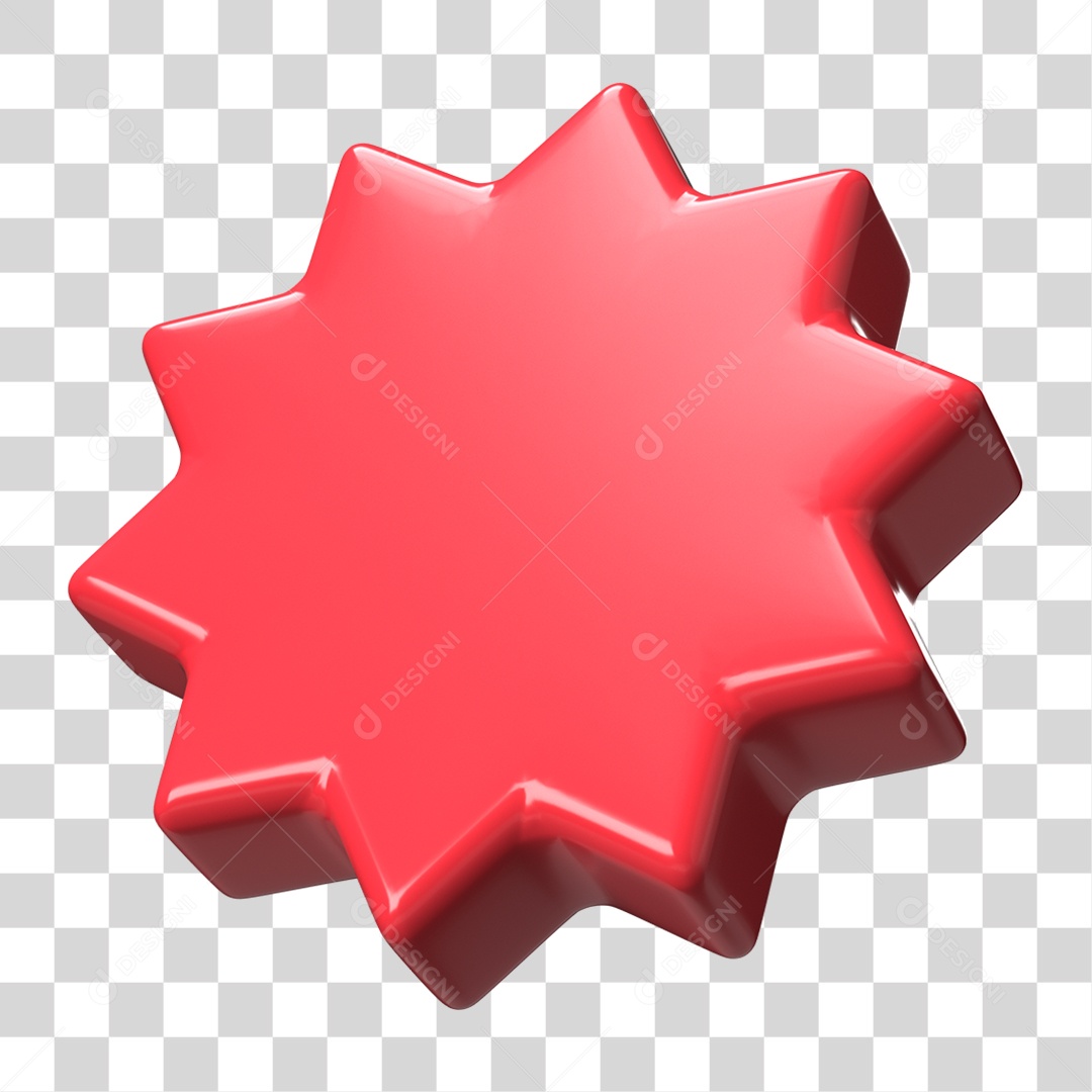 Elemento 3D Selo Forma PNG Transparente