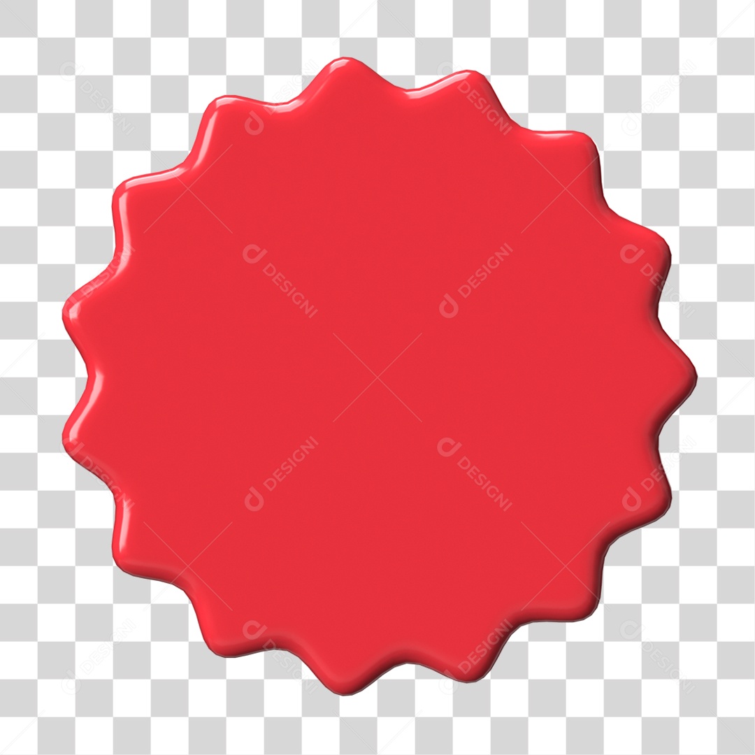 Elemento 3D Selo Forma PNG Transparente