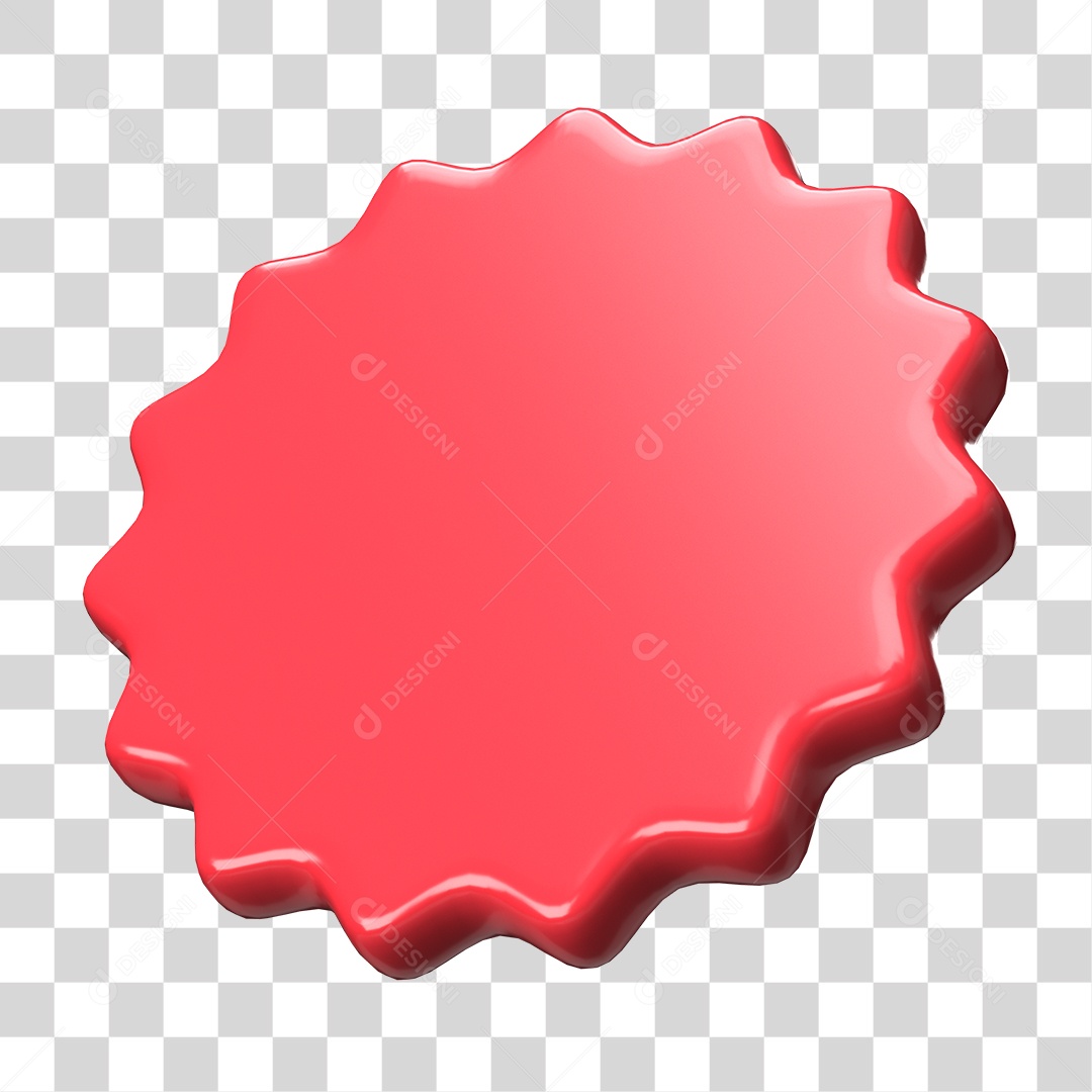 Elemento 3D Selo Forma PNG Transparente