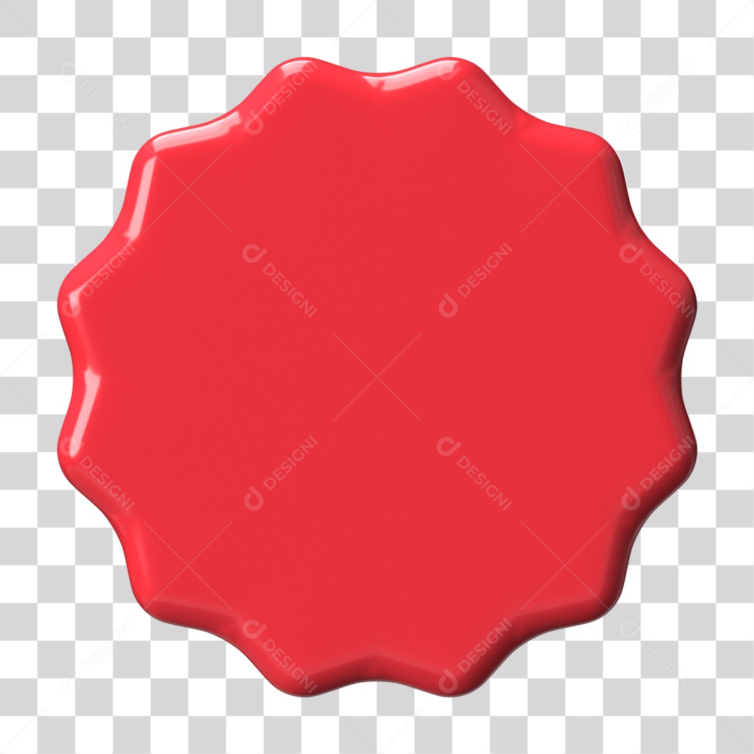 Elemento 3D Selo Forma PNG Transparente