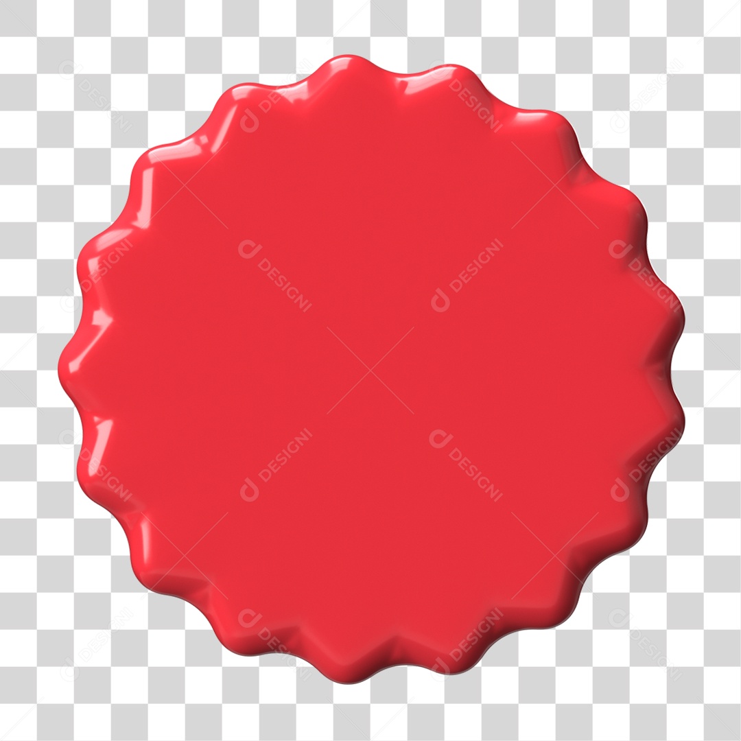 Elemento 3D Selo Forma PNG Transparente