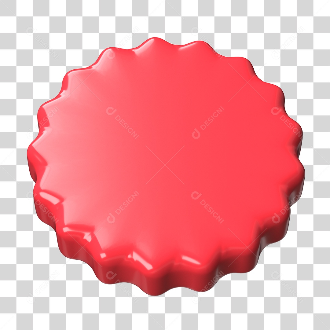 Elemento 3D Selo Forma PNG Transparente