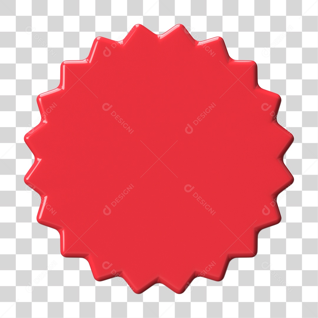 Elemento 3D Selo Forma PNG Transparente